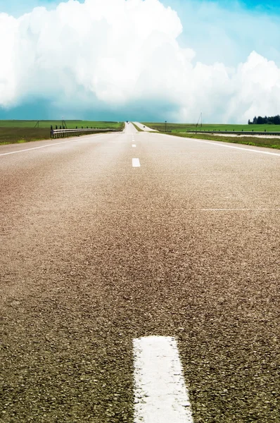 Road over blue sky — Stock Photo, Image