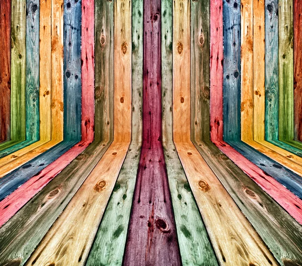 Interior de madeira multicolorido — Fotografia de Stock