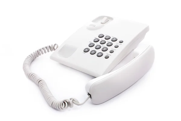 Beyaz telefon — Stok fotoğraf