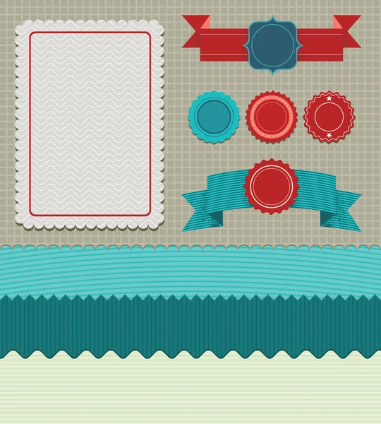 Scrapbook design elements - Vintage Love Set — Stock Vector © woodhouse
