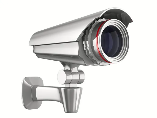 Caméra de sécurité sur fond blanc. Image 3D isolée — Photo