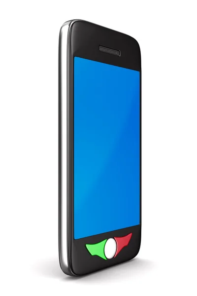 Telefono su sfondo bianco. Immagine 3D isolata — Foto Stock
