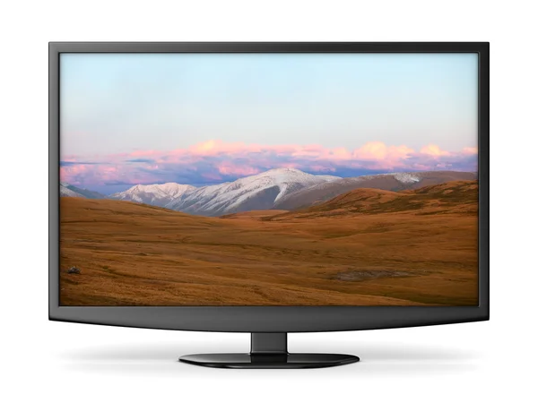 TV sur fond blanc. Image 3D isolée — Photo