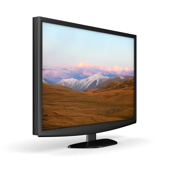 Televisión sobre fondo blanco. Imagen 3D aislada —  Fotos de Stock