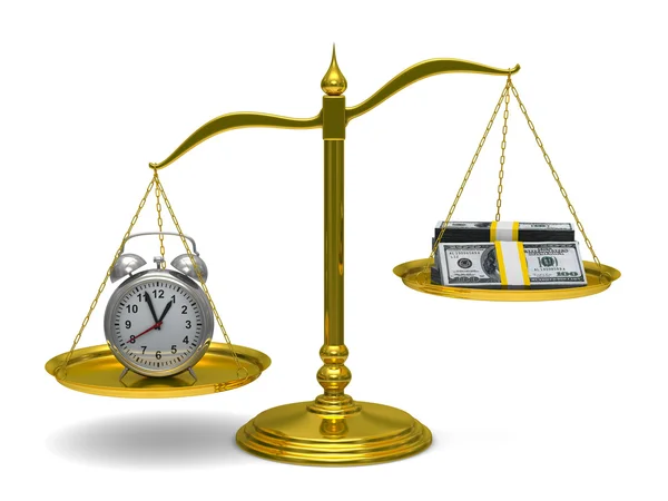 El tiempo es dinero. Imagen 3D aislada —  Fotos de Stock