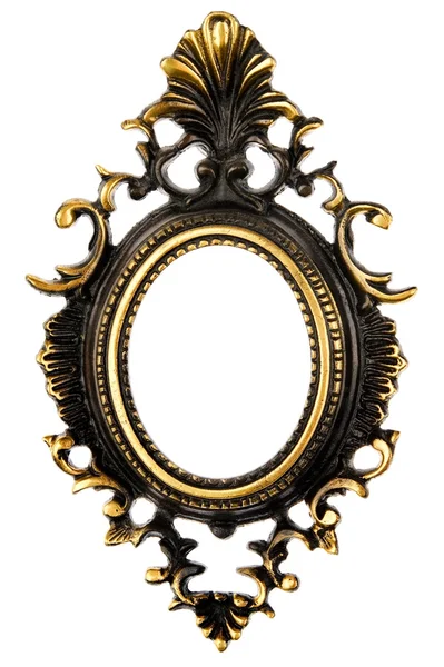 stock image Old oval bronze frame