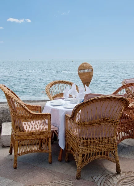 Cafe by the sea — Stock Photo, Image