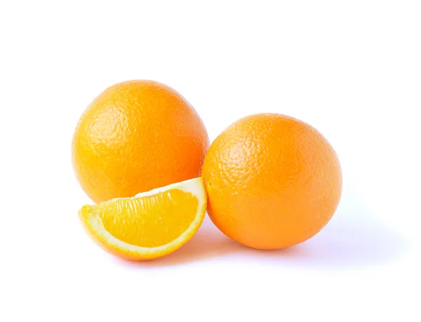 Duas frutas laranja e lóbulo — Fotografia de Stock