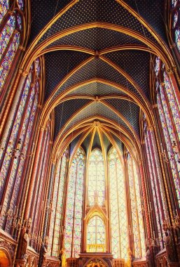 Famous Saint Chapelle in Paris, France clipart