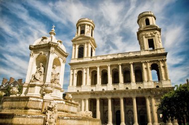 Saint Sulpice church, Paris, France clipart