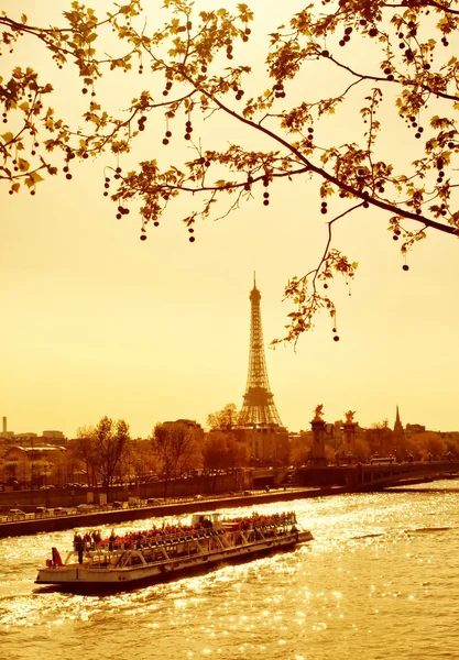 Západ slunce v Paříži — Stock fotografie
