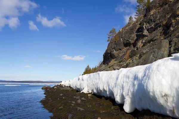 Lód morski jest zniszczony wiosną — Zdjęcie stockowe