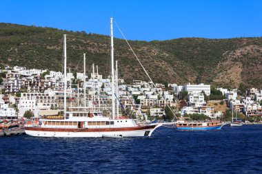 Moored yachts, Bodrum, Turkey clipart