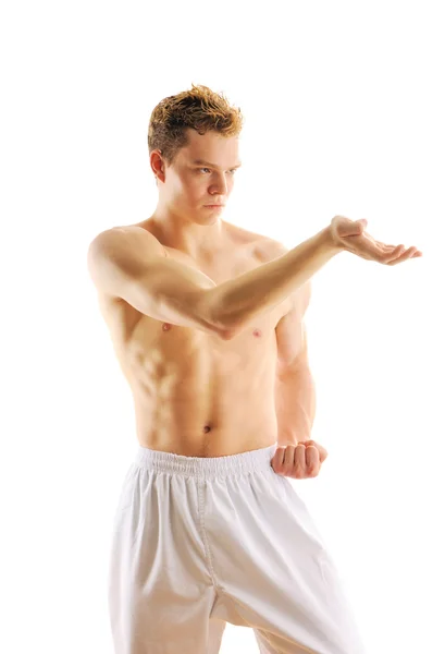 Άνθρωπος κατάρτισης taekwondo — Φωτογραφία Αρχείου