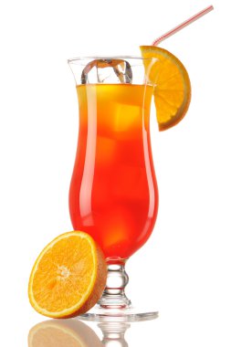 Tequila Sunrise cocktail clipart