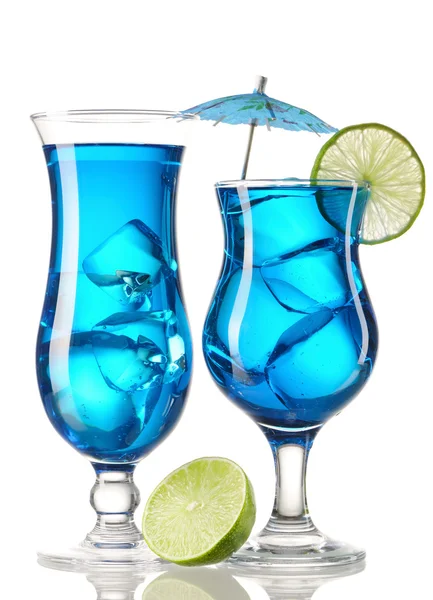 Cocktails de Curaçao Azul — Fotografia de Stock