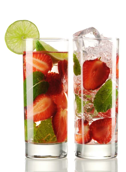 Strawberry mojito drinkar — Stockfoto