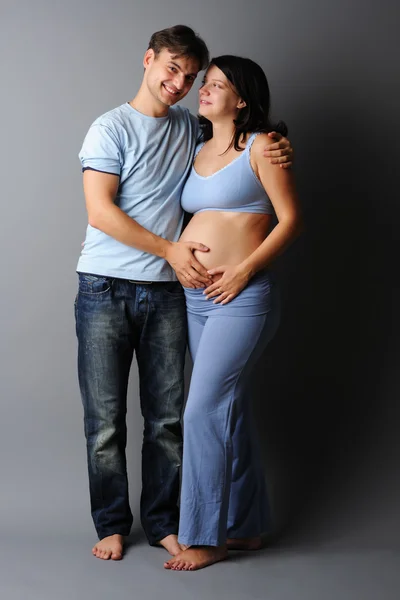 Těhotná pár — Stock fotografie