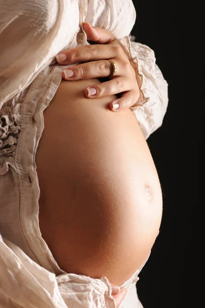 Terhes nő hasa — Stock Fotó