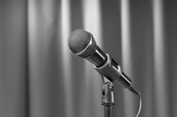 stock image Audio microphone against the background