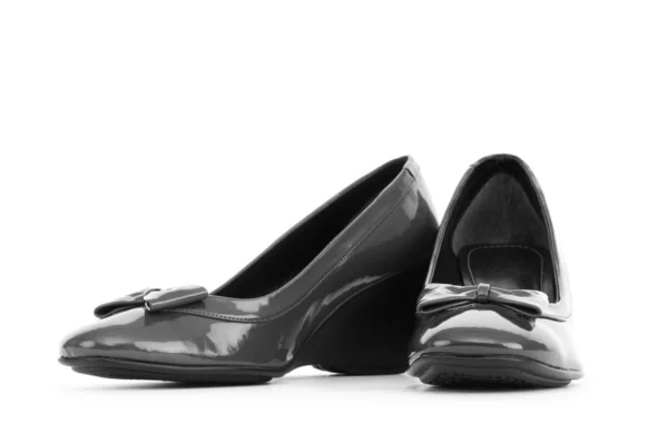 Czarne buty na białym tle na białym tle — Zdjęcie stockowe