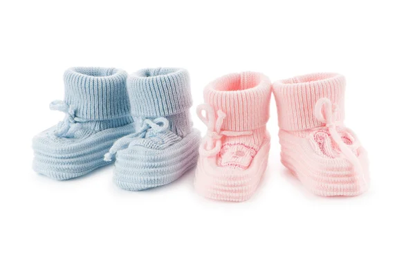 Woven baby shoes isolated on white background — Stock Photo, Image