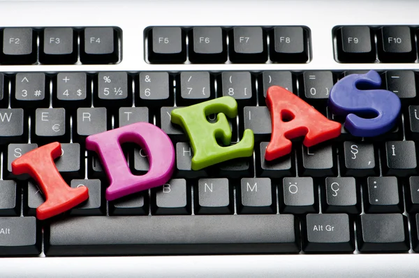 stock image Ideas concept with letters on the keyboard