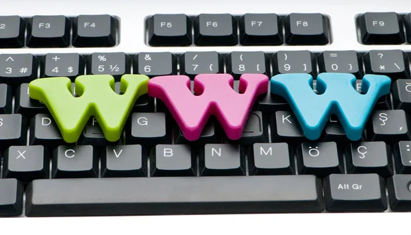 WWW letters on the keyboard — Stock Photo, Image