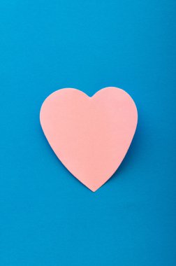 Heart shaped sticky notes on the background clipart