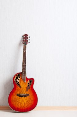 ahşap gitar ile müzikal konsepti