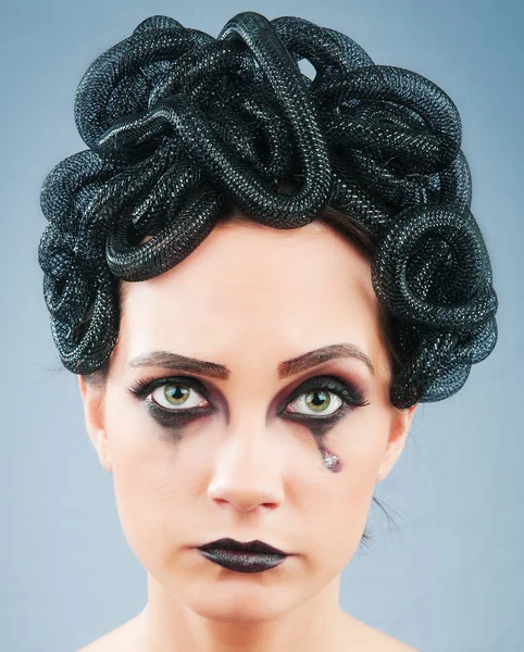 Mulher retratando o conceito og Evil (Medusa Gorgon ) — Fotografia de Stock
