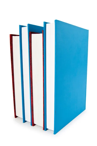 Pilha de livros isolados no fundo branco — Fotografia de Stock