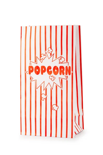 Torby popcornu na białym tle na białym tle — Zdjęcie stockowe