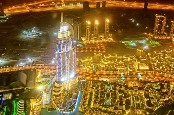 街ドバイ - アラブ首長国連邦下のパノラマ — ストック写真
