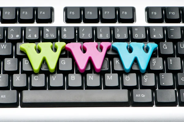 Letras WWW no teclado — Fotografia de Stock