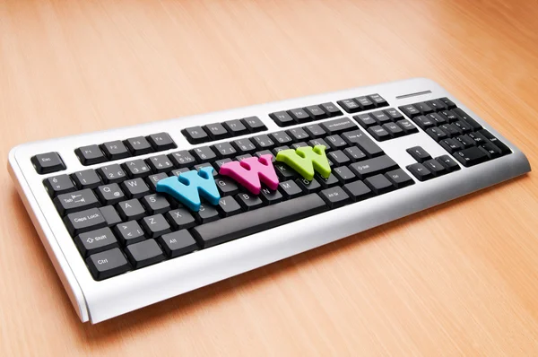 Letras WWW no teclado — Fotografia de Stock