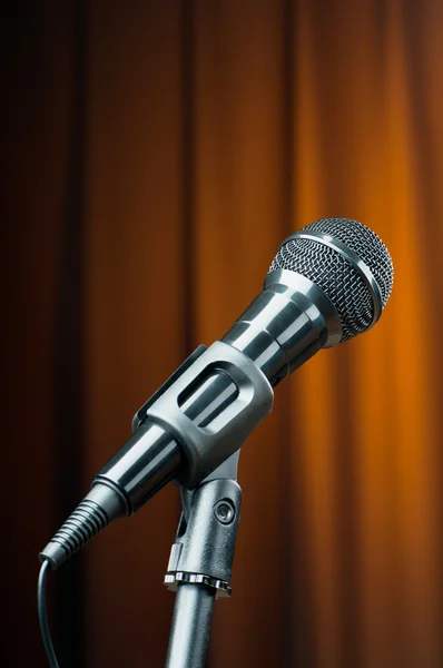 stock image Audio microphone against the background