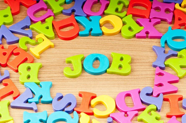 Employment concept with letters on background — Stock Photo, Image