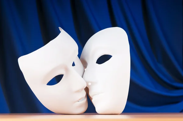 Masks with theatre concept — Stock Photo, Image