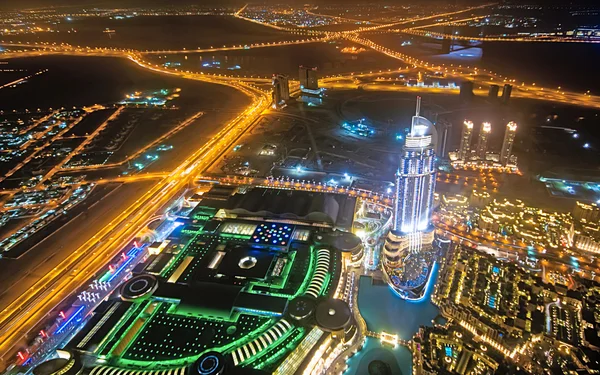 stock image Panorama of down town Dubai city - UAE