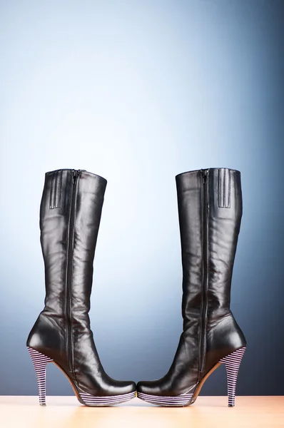 Conceito de moda com botas de mulher top — Fotografia de Stock