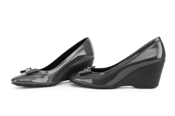 Chaussures noires isolées sur le fond blanc — Photo