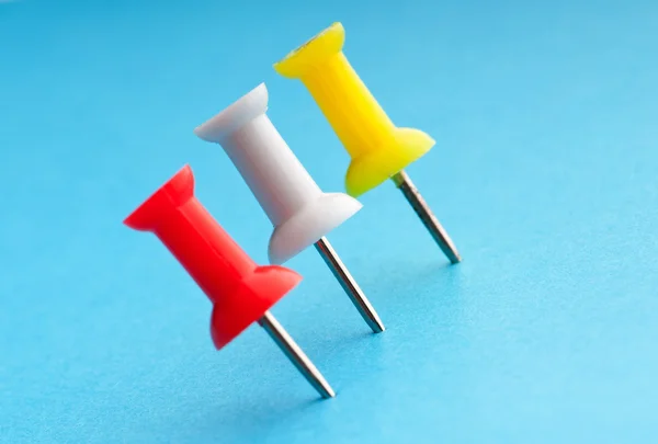 Office pins on the paper — Stock Photo, Image