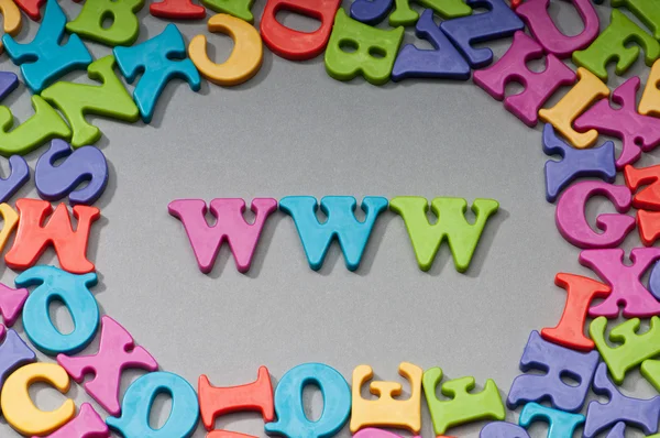 WWW letters on the background — Stock Photo, Image