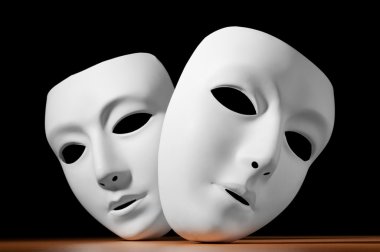 Masks with theatre concept clipart