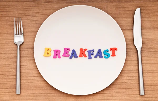 stock image Plate with letters on the white background