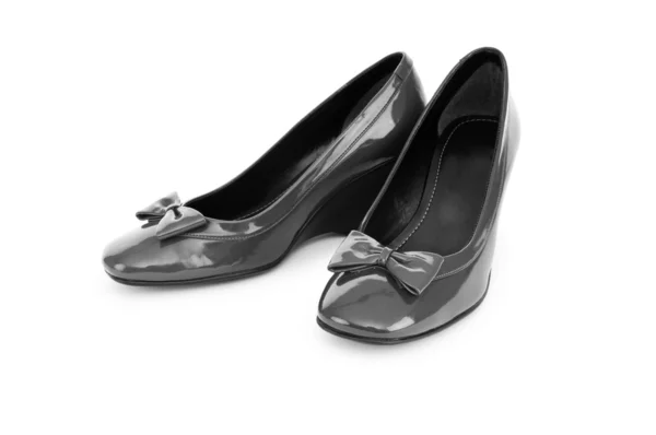 Chaussures noires isolées sur le fond blanc — Photo