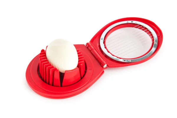 Fatiador de ovos isolado no fundo branco — Fotografia de Stock