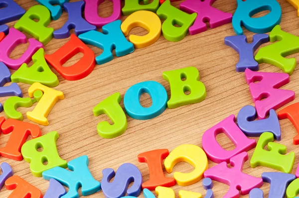 Employment concept with letters on background — Stock Photo, Image