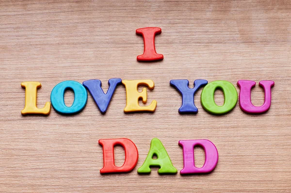 Ich liebe dich, Papa, Worte auf dem Hintergrund — Stockfoto